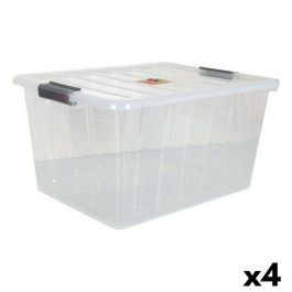 Caja de Almacenaje con Tapa Dem Thais 50 L 55 x 43 x 30 cm (4 Unidades)