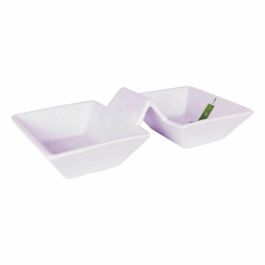 Bol Doble Blanco 24.3 x 12.5 x 6 cm Yummy M - La Mediterranea (12 Unidades) Precio: 45.69000051. SKU: S2206495