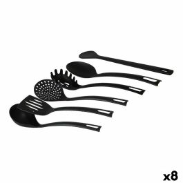 Set de Utensilios para Cocina Quttin Quttin Negro (6 Piezas) (8 Unidades) (6 pcs)