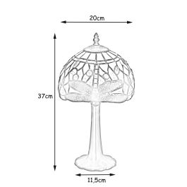 Lámpara de mesa Viro Pedrera Blanco Zinc 60 W 20 x 37 x 20 cm