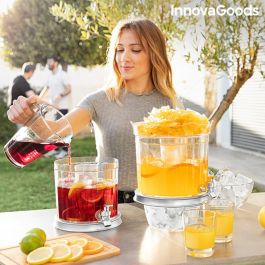 Dispensador de Bebidas Doble con Depósitos de Hielo y Bandeja para Aperitivos InnovaGoods TwinTap (Reacondicionado A+)