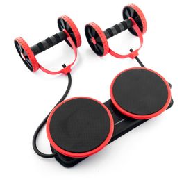 Rodillo Abdominal con Discos Giratorios, Bandas Elásticas y Guía de Ejercicios Twabanarm InnovaGoods Ergonómico (Reacondicionado