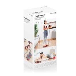 Rodillo Abdominal con Discos Giratorios, Bandas Elásticas y Guía de Ejercicios Twabanarm InnovaGoods Ergonómico (Reacondicionado