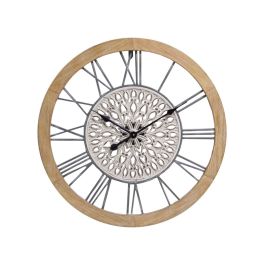 Reloj de Pared Romimex Negro Beige Madera Metal 50 x 50 x 5 cm Precio: 95.95000041. SKU: B1FX9HZD5C