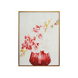 Cuadro Romimex Blanco Rojo Lienzo Flores 60 x 80 x 4 cm Precio: 91.50000035. SKU: B1DMFSCPEE