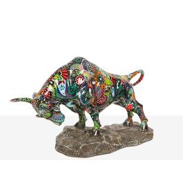 Figura Decorativa Romimex Multicolor Resina Toro 34 x 21 x 12 cm