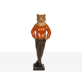 Figura Decorativa Romimex Rojo Resina Tigre 14 x 37 x 10 cm