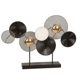 Figura Decorativa Romimex Negro Dorado Metal 67 x 49 x 9 cm Precio: 121.6049996491. SKU: B13NJ8NH9M