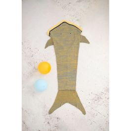 Manta Crochetts Manta Gris Tiburón 60 x 90 x 2 cm