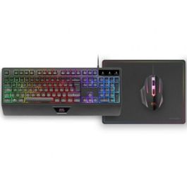 Pack Gaming Mars Gaming MCP124/ Teclado H-MECH + Ratón Óptico + Alfombrilla/ Negro Precio: 22.79000031. SKU: B13EM4GH75