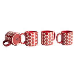 Juego de Tazas Benetton Rojo Gres Topos 4 Piezas Precio: 20.50000029. SKU: B13WBPY2JM