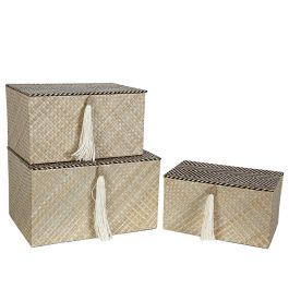 Juego de Cajas Decorativas Romimex Beige (3 Piezas) Precio: 86.49999963. SKU: B1E533J2RX