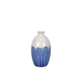 Florero Romimex Azul Blanco Cerámica 18 x 31 x 18 cm Precio: 33.4999995. SKU: B12ABC43JW