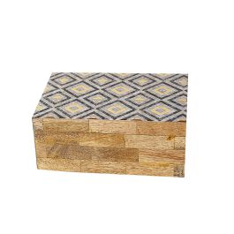 Caja-Joyero Romimex Marrón Negro Resina Madera MDF 18 x 8 x 13 cm Precio: 29.79000035. SKU: B1GAFN6MFK