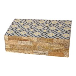 Caja-Joyero Romimex Marrón Negro Resina Madera MDF 23 x 8 x 15 cm Precio: 37.50000056. SKU: B1JCKN8QQD