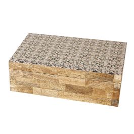 Caja Decorativa Romimex Marrón Beige Resina Madera MDF 23 x 8 x 15 cm Precio: 45.37500067759999. SKU: B1BMXMCVZS