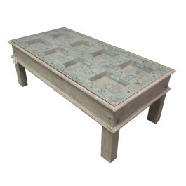 Mesa de Centro Romimex Blanco 136 x 48 x 67 cm Precio: 645.88999948. SKU: B19RAF4J2D