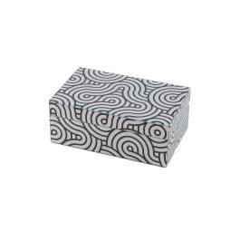 Caja-Joyero Romimex Blanco Negro Vidrio 21 x 9 x 13 cm Precio: 23.50000048. SKU: B1HZF482C4