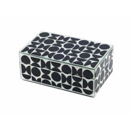 Caja-Joyero Romimex Blanco Negro Vidrio 21 x 9 x 13 cm Precio: 23.50000048. SKU: B12DYVNQNT