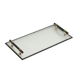 Bandeja Romimex Transparente Dorado Metal Vidrio 40 x 4 x 20 cm Precio: 39.3249998064. SKU: B1CMKLGVW3