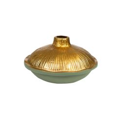 Florero Romimex Verde Dorado Aluminio 24 x 15 x 24 cm Precio: 60.5899998. SKU: B19FT3ZER6