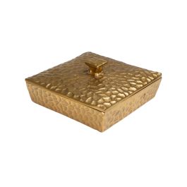 Caja Decorativa Romimex Dorado Aluminio Martillado 18 x 9 x 18 cm Precio: 66.5379000121. SKU: B18QJRXD8H