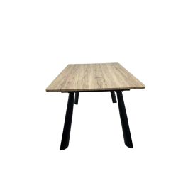 Mesa Extensible Romimex Marrón Metal Madera MDF 90 x 76 x 90 cm