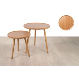 Set de mesas Romimex Natural Madera 2 Piezas