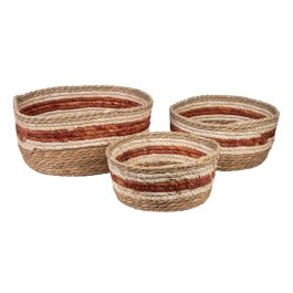 Juego de Cestos Romimex Rojo Fibra natural 24 x 11 x 24 cm 3 Piezas Precio: 19.49999942. SKU: B1CPJ5BGP3