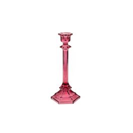 Portavelas Romimex Fucsia Vidrio 10 x 24 x 10 cm Precio: 12.99192246. SKU: B15DFGYDS3