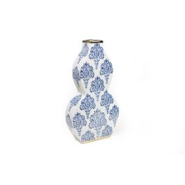 Florero Romimex Azul Blanco Azul/Blanco Porcelana 20 x 38 x 8 cm Precio: 81.78999961. SKU: B1DDL74DL3