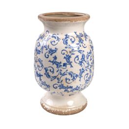 Florero Romimex Azul Blanco Porcelana 18 x 27 x 18 cm Precio: 32.49999984. SKU: B1C2BHDAY9