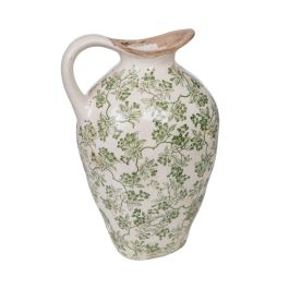 Jarrón Romimex Verde Beige Porcelana 23 x 14 x 13 cm Con asa Precio: 41.7450004477. SKU: B1D9XGGHVR