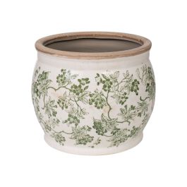 Macetero Romimex Verde Beige Porcelana 25 x 21 x 25 cm Precio: 46.49999992. SKU: B1CHCP5XAX