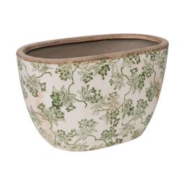 Jardinera Romimex Verde Beige Porcelana Acabado envejecido 27 x 16 x 15 cm Precio: 31.50000018. SKU: B1HNFBPCEF