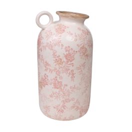 Florero Romimex Beige Rosa Porcelana 14 x 27 x 14 cm Con asa Precio: 24.50000014. SKU: B1CBEAQP52