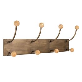 Perchero de Pared Romimex Marrón Metal Madera de pino 51 x 19 x 13 cm Precio: 46.5850002662. SKU: B1ELEK5JT8