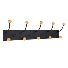 Perchero de Pared Romimex Negro Metal Madera de pino 66 x 19 x 13 cm Precio: 53.845000725999995. SKU: B19VHVWDTQ