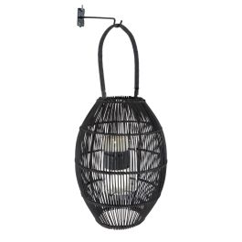 Farol Romimex Negro Metal Mimbre Vidrio 26 x 37 x 26 cm Precio: 55.0550003146. SKU: B16WXEPXQS