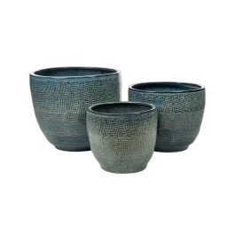 Set de Maceteros Romimex Azul Porcelana (3 Piezas) Precio: 357.6899997. SKU: B1C58M6LFM