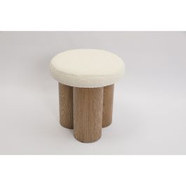 Mesa auxiliar Romimex Natural Poliéster Madera MDF 41 x 42 x 41 cm