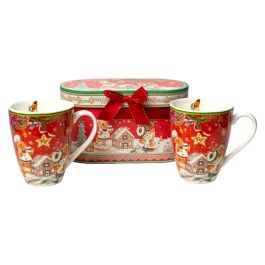 Juego de Tazas con Platos Romimex Rojo Cerámica 9 x 11 x 9 cm Precio: 24.50000014. SKU: B1J4VSPLL4