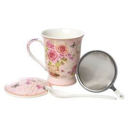 Juego de Tazas con Platos Romimex Rosa Cerámica 14 x 10 x 12 cm Precio: 14.49999991. SKU: B1HHJEXBKM