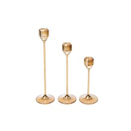 Set de Portavelas Romimex Dorado Metal Vidrio 6 x 26 x 6 cm 3 Piezas Precio: 46.49999992. SKU: B14GRST2ME