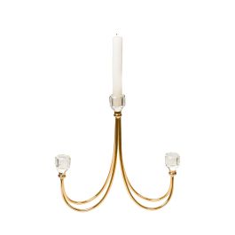 Candelabro Romimex Dorado Metal Vidrio 26 x 28 x 8 cm Precio: 49.7899996. SKU: B19MG8E2EW