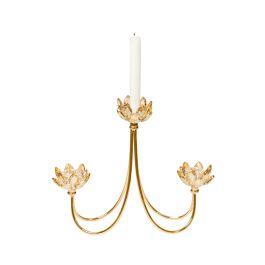 Candelabro Romimex Dorado Metal Vidrio 31 x 26 x 6 cm Precio: 73.59000022. SKU: B1BW5VSSWF