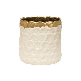 Macetero Romimex Blanco Dorado Porcelana 19 x 18 x 19 cm Precio: 37.8900005. SKU: B16F8W4NWV