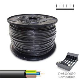 Manguera tubular h05vv-f 3 g 1,00 mm² negra, 200 m. (bobina grande) Precio: 200.49999959. SKU: B1A6RBP47N