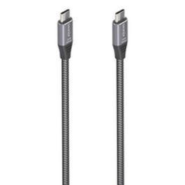 Cable USB 3.2 Tipo-C Aisens A107-0875/ USB Tipo-C Macho - USB Tipo-C Macho/ Hasta 100W/ 20Gbps/ 3m/ Gris