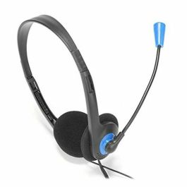 Ngs Auricular Headset MS103 con Micrófono Omnidireccional, Control de Volumen, Cancelación de Ruido y Diadema Cómoda, Negro